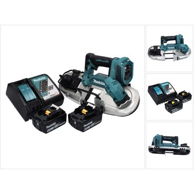 Makita Dpb 183 Rg Akku Bandsäge 18 V 66 Mm Brushless + 2x Akku 6,0 Ah + Ladegerät Makita Dpb 183 Rg Akku Bandsäge 18 V 66 Mm Brushless + 2x Akku 6,0 Ah + Ladegerät