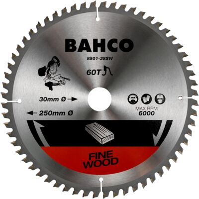 Kreissägeblatt, 305 Mm, 60 Zähne, 30 Mm Innen-ø, Für Holz, Für Gehrungssägen - Bahco Kreissägeblatt, 305 Mm, 60 Zähne, 30 Mm Innen-ø, Für Holz, Für Gehrungssägen - Bahco