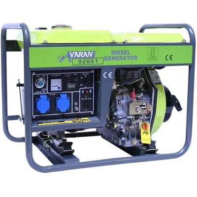 Varan Motors - 92651 Generator - Diesel, 3300W, 2x 230V, 12V - Grau Varan Motors - 92651 Generator - Diesel, 3300W, 2x 230V, 12V - Grau