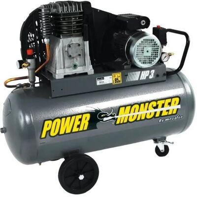 MECAFER PowerMonster 100L 3HP Zwillingszylinder Keilriemen Kompressor MECAFER PowerMonster 100L 3HP Zwillingszylinder Keilriemen Kompressor
