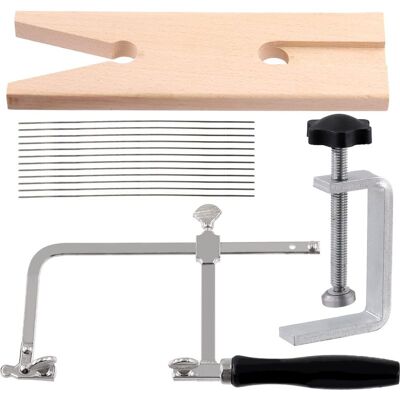 ENLENK Set Aus 14 Professionellen 3-in-1-sägen Für Juweliere: V-spannkragen, Verstellbarer Sägebogen, Laubsägeblätter ENLENK Set Aus 14 Professionellen 3-in-1-sägen Für Juweliere: V-spannkragen, Verstellbarer Sägebogen, Laubsägeblätter