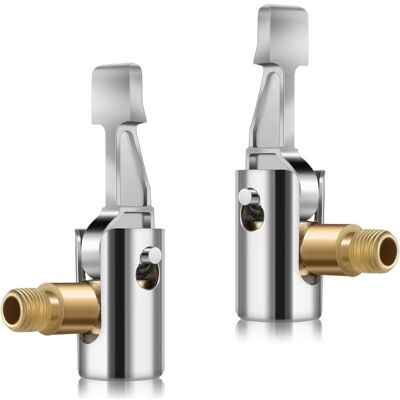 BOBYPET 2 Stück Autoreifen-aufblasdüse, Fahrradpumpendüse, Autoreifenventil, Ballaufblasdüse, Luftkompressor-aufblasdüse, Fahrradpumpe, Autoreifenventil-adapterclip, Messing BOBYPET 2 Stück Autoreifen-aufblasdüse, Fahrradpumpendüse, Autoreifenventil, Ballaufblasdüse, Luftkompressor-aufblasdüse, Fahrradpumpe, Autoreifenventil-adapterclip, Messing