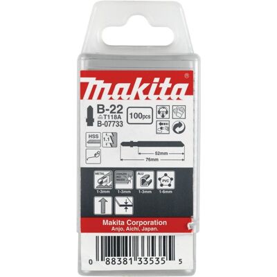 Makita B-07733 HSS Stichsägeblätter - 100 Stück Makita B-07733 HSS Stichsägeblätter - 100 Stück