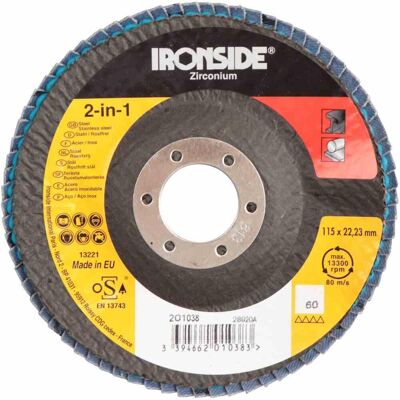 Ironside Fächerschleifscheibe Ø115 K60 Ironside Fächerschleifscheibe Ø115 K60
