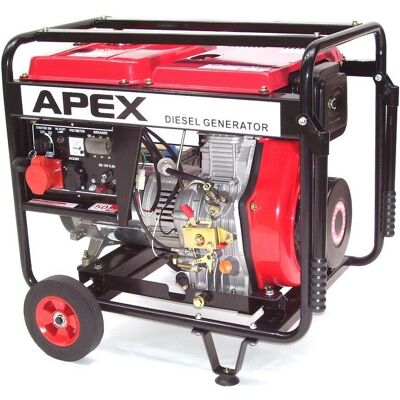 Apex E-start Diesel Stromerzeuger Generator 5500 400v Notstromaggregat 06281generator Apex E-start Diesel Stromerzeuger Generator 5500 400v Notstromaggregat 06281generator