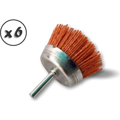 OEM Rotierende Metallbürste, 75 Mm Schnittdurchmesser, 6er-pack. Mit 6 Mm Schaftdurchmesser. Schleifende Nylonborsten, Körnung 80. Zur Verwendung Mit Einer Bohrmaschine Oder Einem Akkuschrauber Mit Bohrfu OEM Rotierende Metallbürste, 75 Mm Schnittdurchmesser, 6er-pack. Mit 6 Mm Schaftdurchmesser. Schleifende Nylonborsten, Körnung 80. Zur Verwendung Mit Einer Bohrmaschine Oder Einem Akkuschrauber Mit Bohrfu