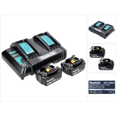 Makita Power Source Kit 18 V Mit 2x Bl 1830 B 3,0 Ah Akku ( 197599-5 ) + Dc 18 Sh Doppel Ladegerät ( 199687-4 ) Makita Power Source Kit 18 V Mit 2x Bl 1830 B 3,0 Ah Akku ( 197599-5 ) + Dc 18 Sh Doppel Ladegerät ( 199687-4 )