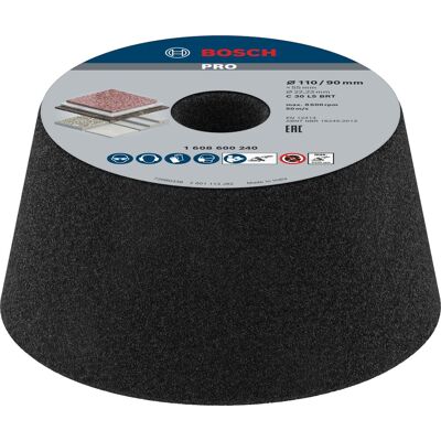 Bosch 1608600240 Kegelförmiger Schleiftopf - Stein/Betong Zubehör Bosch 1608600240 Kegelförmiger Schleiftopf - Stein/Betong Zubehör