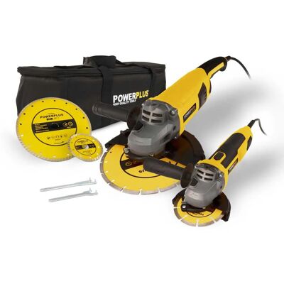 Winkelschleifer Powerplus Powx06250 2000w 230mm 2 Stück Winkelschleifer Powerplus Powx06250 2000w 230mm 2 Stück