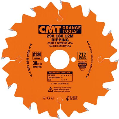 CMT - 290.180.12M - 180x2.6/1.6x30 - Z12 ATB - Kreissägeblatt CMT - 290.180.12M - 180x2.6/1.6x30 - Z12 ATB - Kreissägeblatt