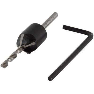 Vorbohrer Mit Senker 2498000 Ø 3,2 - 12 Mm Rundschaft Metallbohrer - Wolfcraft Vorbohrer Mit Senker 2498000 Ø 3,2 - 12 Mm Rundschaft Metallbohrer - Wolfcraft