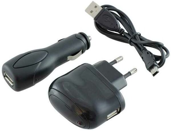 Trade-shop - 4in1 zubehör set: Netzteil usb Ladekabel kfz Kabel Datenkabel Adapter für Navgear GTA-50-3D Palm Zire 22 Pioneer Avic S1 S2 S-1 S-2