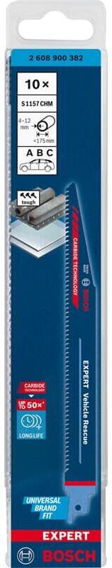 Bosch - Expert Säbelsägeblatt S1157CHM Automotive Steel 225mm 1tlg., Ausführung: 2608900382, vpi 10 Stk