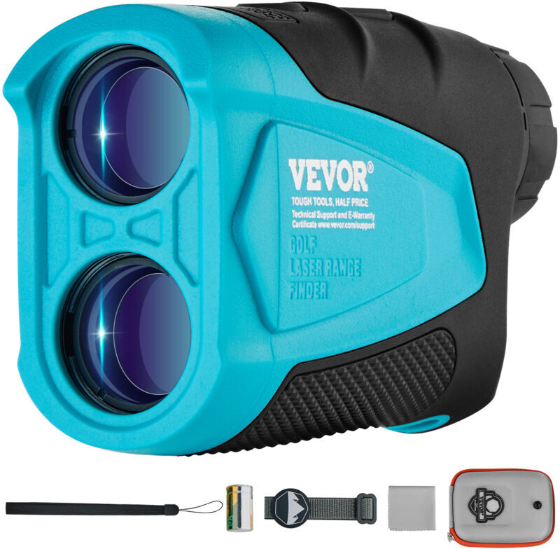 VEVOR Laser Golf Entfernungsmesser mit Slope On/Off, 819 m Golf Rangefinder, Entfernungsmesser Jagd Bogenschießen 6-fache Vergrößerung und 22-mm-Sucher,