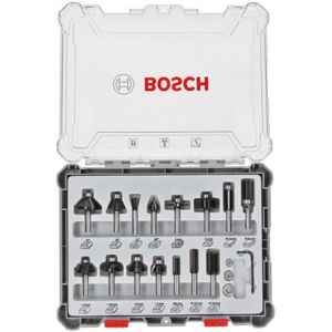 Bosch Freihandfräser-Set. 8-mm-Schaft. 15-teilig