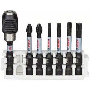 Bosch Schrauberbit-Set Impact Control, 7-tlg., PH2, PZ2, T15, T20, T25,T30, 50 mm