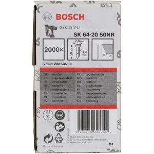 Bosch - Senkkopf Nagel Stift SK64-20 nr 1.6 50 mm für gsk 18 v-li, gnh 18 V-64