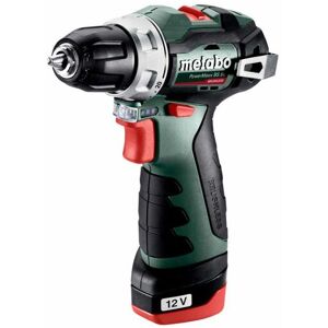 Akku-Bohrschrauber PowerMaxx bs bl, Kunststoffkoffer, 12V 2x2Ah Li-Power + lc 40 - Metabo