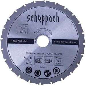 Multifunktions Sägeblatt Ø216mmx2,0mmx30mm/24 z HM90MP - Scheppach