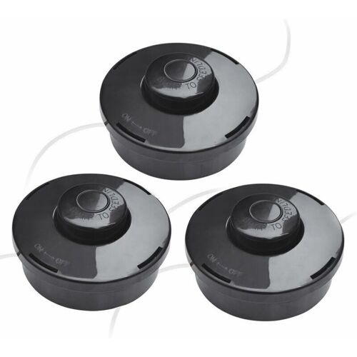 TKAAKT Universal-Freischneiderkopf Oregon, Nylon-Trimmerkopf (Schwarz, 3 Stück)