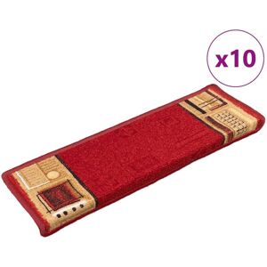 Stufenmatten Selbstklebend 10 Stk. 65x21x4 Cm Rot Vidaxl Stufenmatten Selbstklebend 10 Stk. 65x21x4 Cm Rot Vidaxl