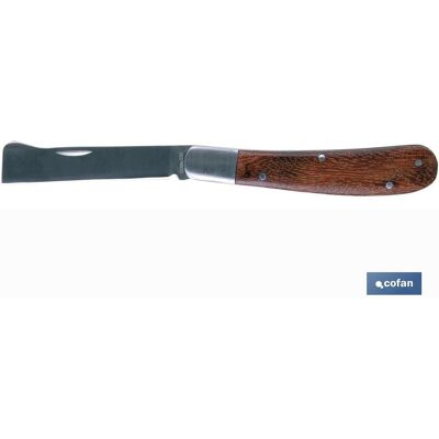 COFAN Faltmesser für Veredlung - Edelstahl, 7cm Klinge, Holzgriff COFAN Faltmesser für Veredlung - Edelstahl, 7cm Klinge, Holzgriff