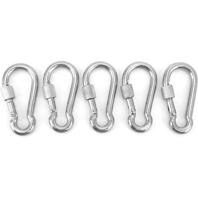 HEAT Mousquetons De 50 Mm Pour Bateaux, Clips Robustes En Acier Inoxydable, Crochets À Ressort, Boucles HEAT Mousquetons De 50 Mm Pour Bateaux, Clips Robustes En Acier Inoxydable, Crochets À Ressort, Boucles