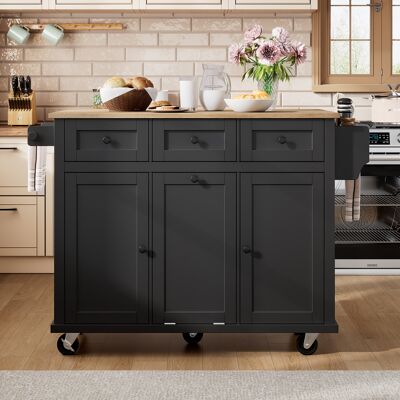 SANS MARQUE Kücheninsel – 131,2x46,2x92,7 Cm – 48 Kg – Aus Mdf – Hochmoderne Kücheninsel – Ausziehbarer Arbeitsbereich – Mobil/fest Im Doppelmodus – Modell C SANS MARQUE Kücheninsel – 131,2x46,2x92,7 Cm – 48 Kg – Aus Mdf – Hochmoderne Kücheninsel – Ausziehbarer Arbeitsbereich – Mobil/fest Im Doppelmodus – Modell C