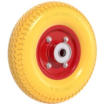 Wiltec - Pannensicheres Pu Rad 2.80/2.50-4 60 X 230 Mm 90 Kg, Polyurethan Vollgummi Schubkarren Komplettrad Mit Stahlfelge, Schubkarrenrad Pannensicher Wiltec - Pannensicheres Pu Rad 2.80/2.50-4 60 X 230 Mm 90 Kg, Polyurethan Vollgummi Schubkarren Komplettrad Mit Stahlfelge, Schubkarrenrad Pannensicher