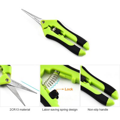 HEAT Gartenschere Spring Garden Scissors – Gartenschere Mit Rutschfestem Griff, Edelstahl, Schneidewerkzeug HEAT Gartenschere Spring Garden Scissors – Gartenschere Mit Rutschfestem Griff, Edelstahl, Schneidewerkzeug