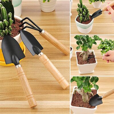 HEAT 10-teiliges Garten- Und Bonsai-werkzeugset Für Sukkulenten, Inklusive Schaufeln, Rechen, Gabel, Schere Und Reinigungsbürste HEAT 10-teiliges Garten- Und Bonsai-werkzeugset Für Sukkulenten, Inklusive Schaufeln, Rechen, Gabel, Schere Und Reinigungsbürste