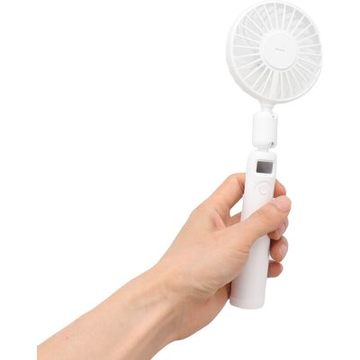 JUTE 2-in-1-ventilator, Tragbar Und Als Nackenventilator, Wiederaufladbarer Mini-usb-tischventilator, Weiß. JUTE 2-in-1-ventilator, Tragbar Und Als Nackenventilator, Wiederaufladbarer Mini-usb-tischventilator, Weiß.