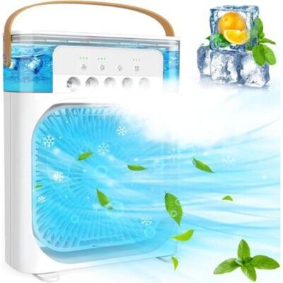 Mini-klimaanlage Für Unterwegs Mit 3 Geschwindigkeitsstufen, 1/2/3-stunden-timer, 360°-drehung, Usb-ventilator Für Büro Und Zuhause – Weiß-kzq Mini-klimaanlage Für Unterwegs Mit 3 Geschwindigkeitsstufen, 1/2/3-stunden-timer, 360°-drehung, Usb-ventilator Für Büro Und Zuhause – Weiß-kzq