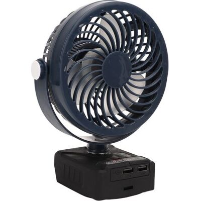 HEAT 5-zoll-akku-tischventilator, Wiederaufladbar, Batteriebetrieben, Kleiner Elektrischer Ventilator Mit 2 Usb-ladeanschlüssen, Dunkelblau HEAT 5-zoll-akku-tischventilator, Wiederaufladbar, Batteriebetrieben, Kleiner Elektrischer Ventilator Mit 2 Usb-ladeanschlüssen, Dunkelblau
