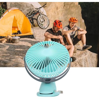 JUTE Solarbetriebener Clip-ventilator, Tragbarer Usb-ventilator, Blau JUTE Solarbetriebener Clip-ventilator, Tragbarer Usb-ventilator, Blau