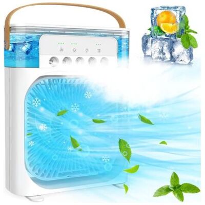 Mini-klimagerät, Tragbar, 3 Geschwindigkeitsstufen, 1/2/3-stunden-timer, 360°-drehung, Persönlicher Usb-ventilator, Für Büro Und Zuhause, Weiß-kzq Mini-klimagerät, Tragbar, 3 Geschwindigkeitsstufen, 1/2/3-stunden-timer, 360°-drehung, Persönlicher Usb-ventilator, Für Büro Und Zuhause, Weiß-kzq