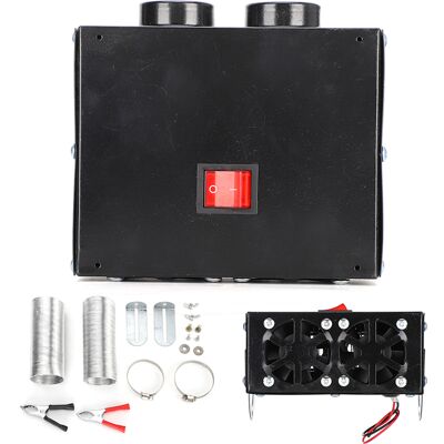 HEAT Tragbarer Auto-heizlüfter Mit Entfroster, Leisem Lüfter Und Schnellheizfunktion, 600 W, 24 V HEAT Tragbarer Auto-heizlüfter Mit Entfroster, Leisem Lüfter Und Schnellheizfunktion, 600 W, 24 V
