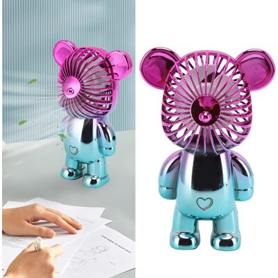 JUTE Niedlicher Tragbarer Bearbricklys-ventilator, Usb-aufladbar, A-2 JUTE Niedlicher Tragbarer Bearbricklys-ventilator, Usb-aufladbar, A-2