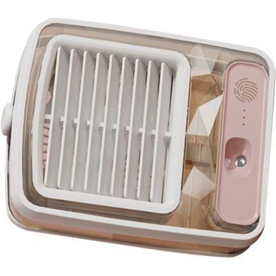 JUTE Neuer, Tragbarer Mini-usb-lüfter, Leiser, Wassergekühlter Tischventilator Mit Umgebungslicht, Weiß JUTE Neuer, Tragbarer Mini-usb-lüfter, Leiser, Wassergekühlter Tischventilator Mit Umgebungslicht, Weiß