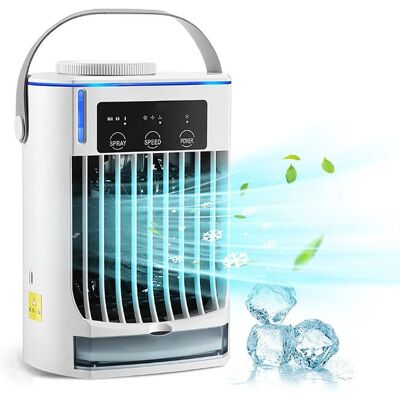 IOOMVOL Tragbare Klimaanlage, Luftkühler, Kleiner Tischventilator Und Luftbefeuchter Für Schlafzimmer, Wohnmobil, Büro IOOMVOL Tragbare Klimaanlage, Luftkühler, Kleiner Tischventilator Und Luftbefeuchter Für Schlafzimmer, Wohnmobil, Büro