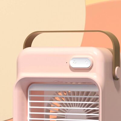 JUTE Mini-luftkühler 2022, Sprühventilator, Tragbarer Usb-tischluftkühler, Pink JUTE Mini-luftkühler 2022, Sprühventilator, Tragbarer Usb-tischluftkühler, Pink