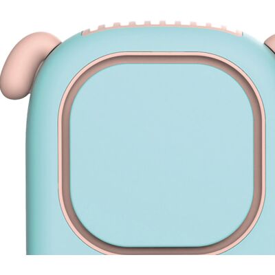 HEAT Tragbarer, Klingenloser Nackenventilator, Usb-aufladbar, Mini-tischventilator, Hunde-design, Blau HEAT Tragbarer, Klingenloser Nackenventilator, Usb-aufladbar, Mini-tischventilator, Hunde-design, Blau