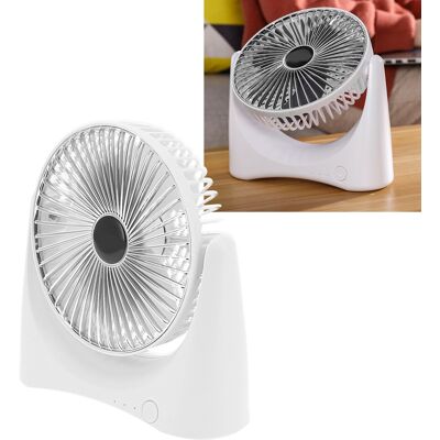 JUTE Mini-tischventilator, Usb, Leiser Ventilator Mit Drei Geschwindigkeitsstufen, Verstellbarer Standventilator, Silber, Usb-wiederaufladbar. JUTE Mini-tischventilator, Usb, Leiser Ventilator Mit Drei Geschwindigkeitsstufen, Verstellbarer Standventilator, Silber, Usb-wiederaufladbar.