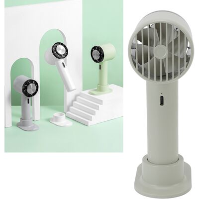 JUTE Tragbarer, Per Usb Aufladbarer Ventilator Zum Kühlen Und Vereisen, Grün. JUTE Tragbarer, Per Usb Aufladbarer Ventilator Zum Kühlen Und Vereisen, Grün.