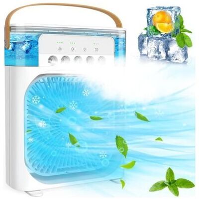 Mini-klimaanlage Für Unterwegs Mit 3 Geschwindigkeitsstufen, 1/2/3-stunden-timer, 360°-drehung, Usb-ventilator Für Zuhause Und Büro – Weiß – Kzq Mini-klimaanlage Für Unterwegs Mit 3 Geschwindigkeitsstufen, 1/2/3-stunden-timer, 360°-drehung, Usb-ventilator Für Zuhause Und Büro – Weiß – Kzq