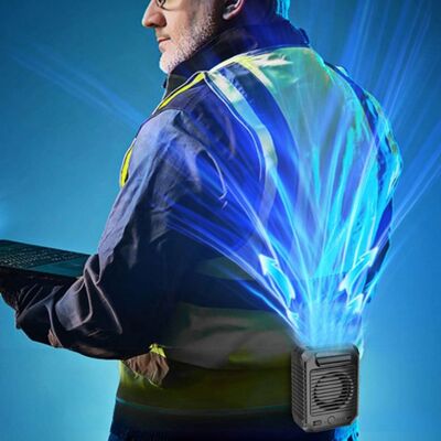 JUTE Tragbarer 10.000-mah-ventilator Für Den Außenbereich, Geeignet Für Baustellen, Klimaanlagen Und Als Powerbank. JUTE Tragbarer 10.000-mah-ventilator Für Den Außenbereich, Geeignet Für Baustellen, Klimaanlagen Und Als Powerbank.