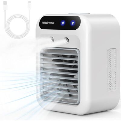 OEM Tragbare Klimaanlage, Leise Mobile Klimaanlage, 500-ml-luftkühler, Luftkühler, 2 Geschwindigkeitsstufen, 2 Nebelmodi, Mini-klimaanlage Geeignet Für Schlafzimmer Und Büro OEM Tragbare Klimaanlage, Leise Mobile Klimaanlage, 500-ml-luftkühler, Luftkühler, 2 Geschwindigkeitsstufen, 2 Nebelmodi, Mini-klimaanlage Geeignet Für Schlafzimmer Und Büro