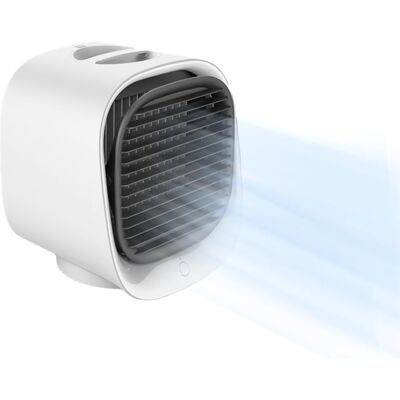 IOOMVOL Tragbarer Luftkühler, Mini-luftbefeuchter Mit 3 Geschwindigkeitsstufen, Usb-tischventilator, Klimaanlage Fürs Homeoffice (weiß) IOOMVOL Tragbarer Luftkühler, Mini-luftbefeuchter Mit 3 Geschwindigkeitsstufen, Usb-tischventilator, Klimaanlage Fürs Homeoffice (weiß)