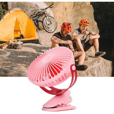 JUTE Solarbetriebener Clip-ventilator, Tragbarer Usb-ventilator, Pink JUTE Solarbetriebener Clip-ventilator, Tragbarer Usb-ventilator, Pink