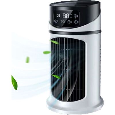 Tragbarer Usb-ventilator, Mini-klimaanlage Mit 6 Geschwindigkeitsstufen, Touchscreen-tischklimagerät Für Schlafzimmer, Zelt, Auto, Wohnmobil Und Camping – Kzq Tragbarer Usb-ventilator, Mini-klimaanlage Mit 6 Geschwindigkeitsstufen, Touchscreen-tischklimagerät Für Schlafzimmer, Zelt, Auto, Wohnmobil Und Camping – Kzq